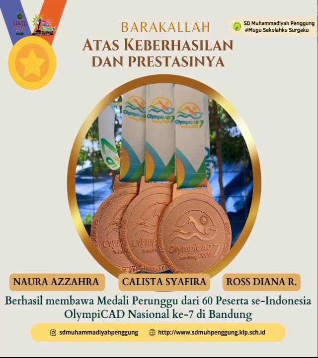 SD Muhammadiyah Penggung Raih Posisi ke-7 dalam Olympicad VII Bandung 2024
